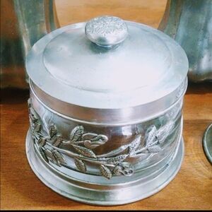 Labrazel Rose Pewter Bathroom Canister